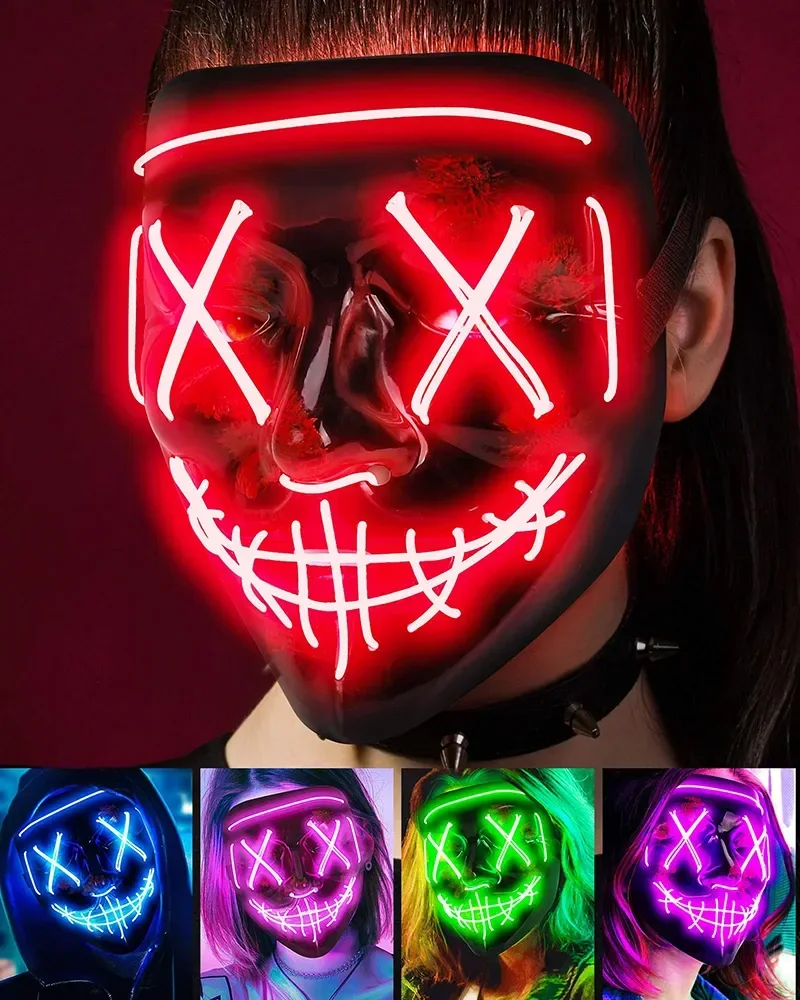 Led Purge Mask Halloween - Bar senza fili Festival musicale Maschera