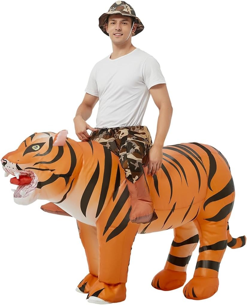 Costumes - Costume da tigre gonfiabile per adulti,