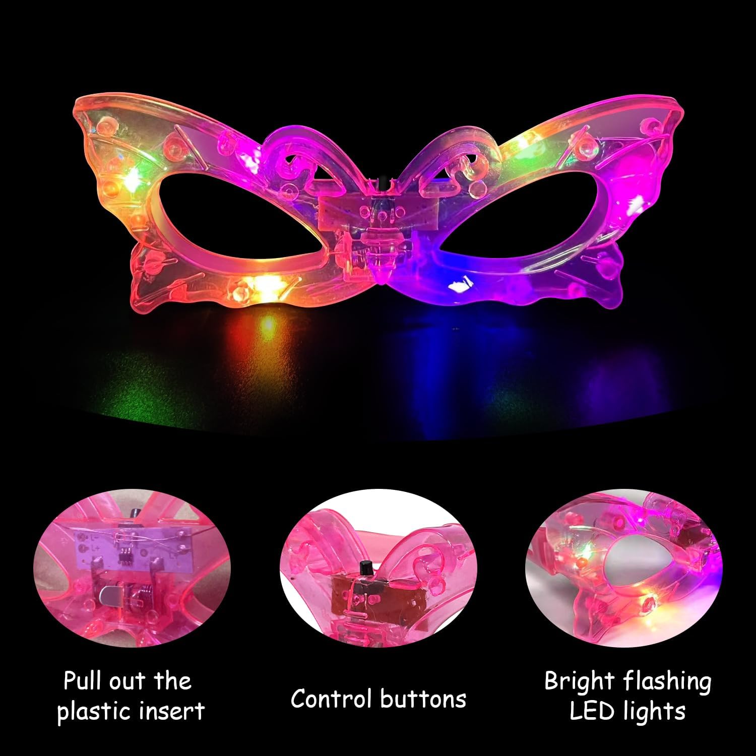 12 paia di occhiali luminosi a - Glow In The Dark Party Glasses recensione e prezzo