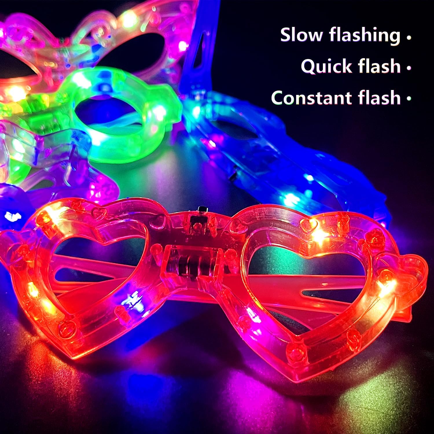 12 paia di occhiali luminosi a - Glow In The Dark Party Glasses recensione e prezzo