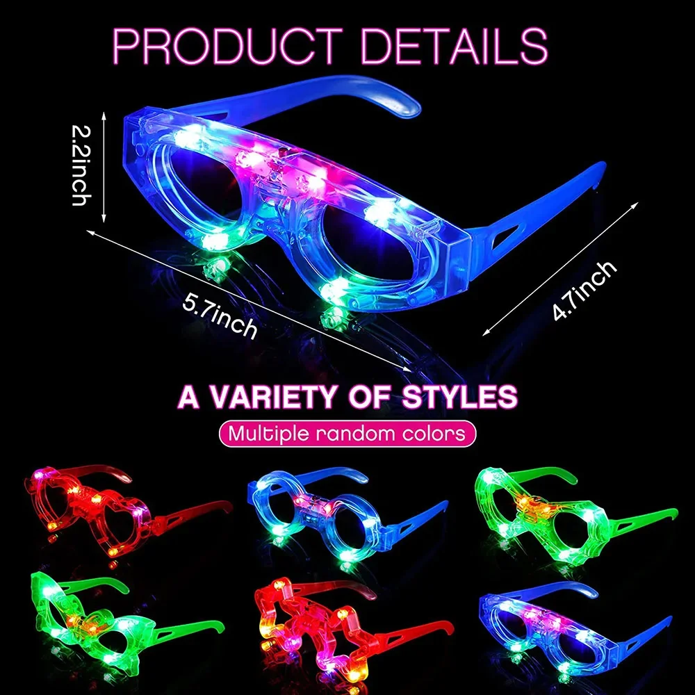 Occhiali LED Neon Luminosi al  - Glow In The Dark Party Glasses recensione e prezzo