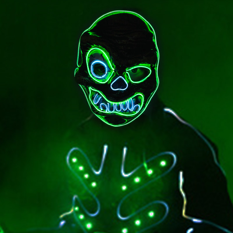Glowing Cosplay Anime Mask Per - Led Purge Mask Halloween recensione e prezzo
