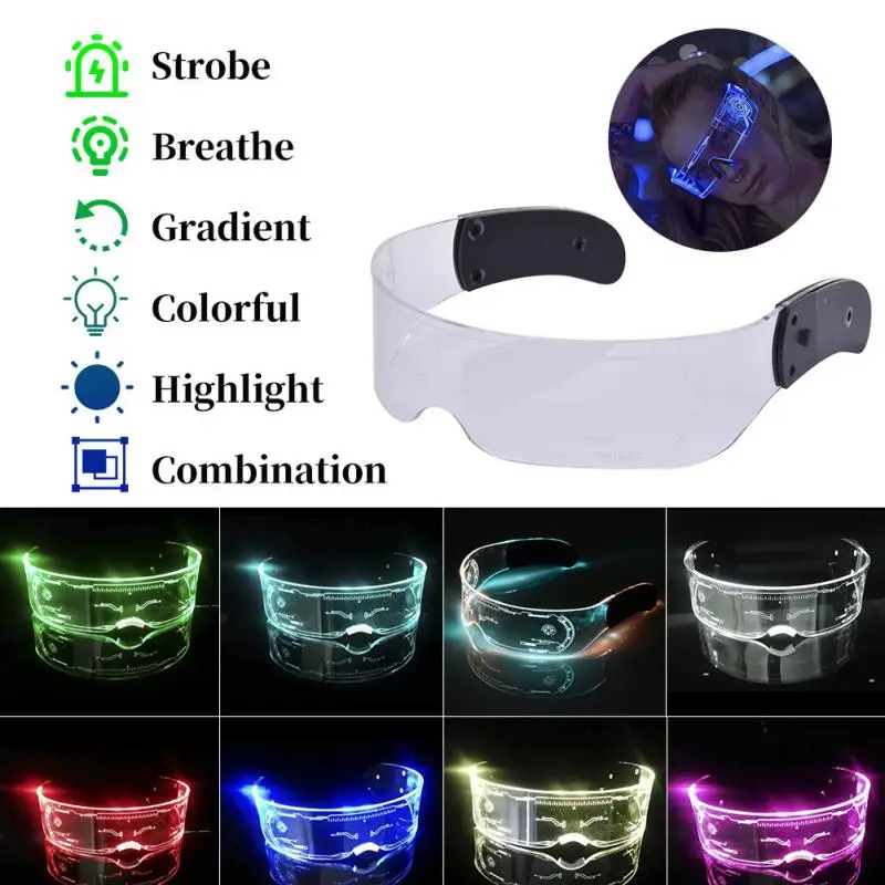 Occhiali LED luminosi a sette  - Glow In The Dark Party Glasses recensione e prezzo